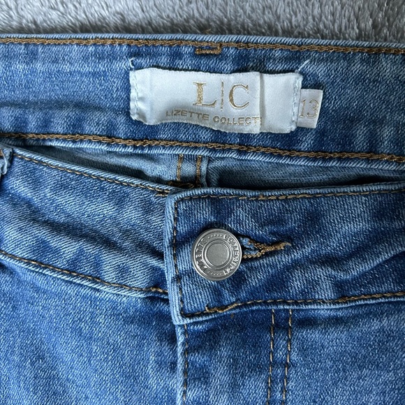 Y2K Star Rhinestone Cargo Jogger Jeans LIC Lizette Collection Size 13 - Picture 3 of 16